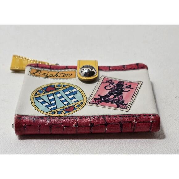 Brighton Fashionista Chic Fashion Art Paris Wallet Love Snap Closure Card Slots - Picture 2 of 13